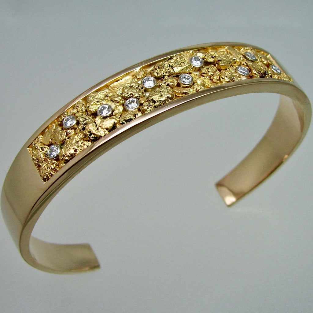 Gold Nugget Cuff Bracelet