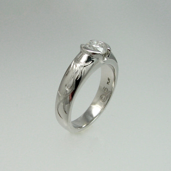 Engraved Omega Ring