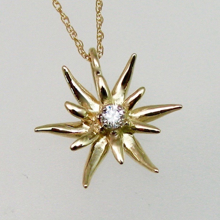 Edelweiss Pendant Large with Diamond