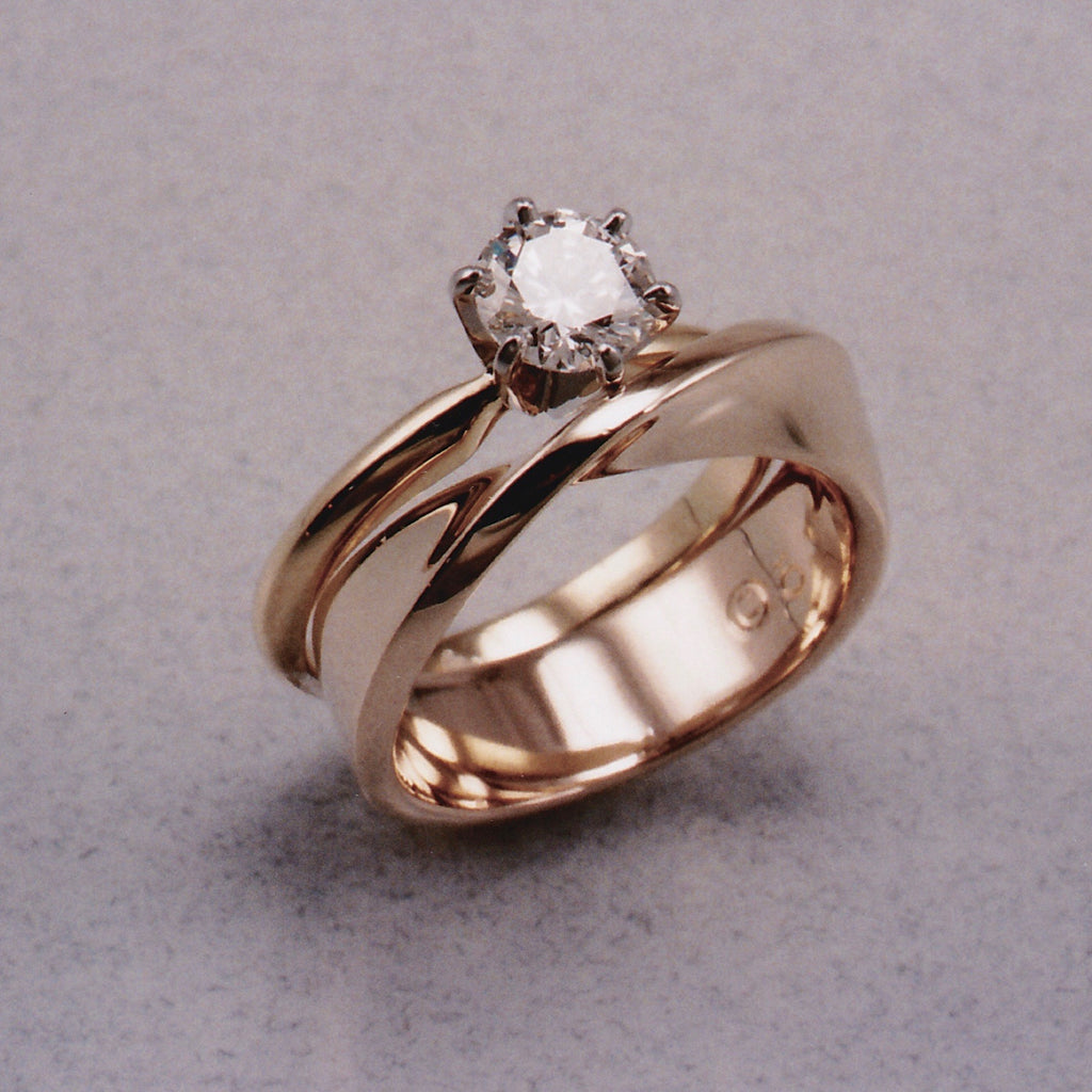 Obius Ring Möbius Ring With Solitaire Diamond Ring – Östling Jewelry Design