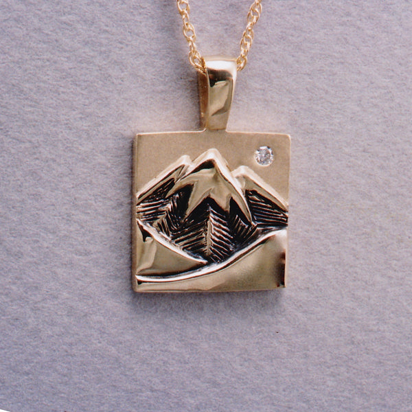 Glacier Peak Pendant, Mountain Jewelry, Cascade Jewelry, Cascade Range Jewelry, Mountain Theme Jewelry, Leavenworth Mountain Jewelry, Mountain Rings, Mountain Pendants,