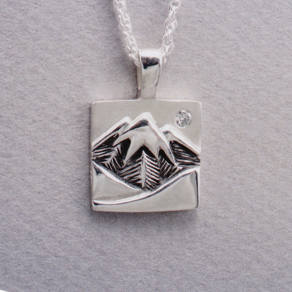 Glacier Peak Pendant, Mountain Jewelry, Cascade Jewelry, Cascade Range Jewelry, Mountain Theme Jewelry, Leavenworth Mountain Jewelry, Mountain Rings, Mountain Pendants,