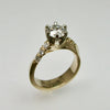 Möbius Solstice Solitaire with French Set Möbius Wedding Ring