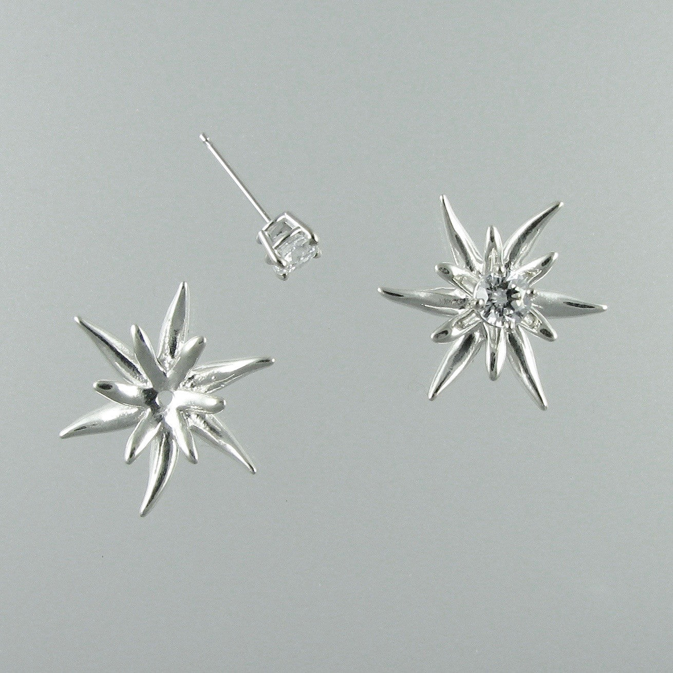 Large Edelweiss Jackets in Sterling Silver, Edelweiss Jewelry