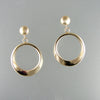 Möbius Drop Earrings Yellow Gold