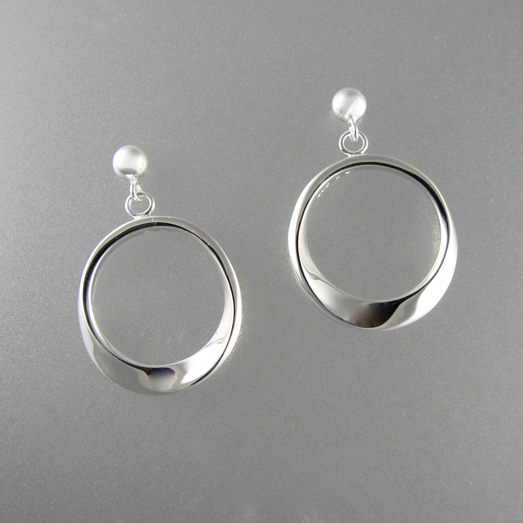 Möbius Drop Earrings,Mobius Ring, Mobius Twist, Mobius Jewelry, Mobius Rings,Mobius Pendants, Mobius Necklace, Mobius Infinity, Moebius, Mobius Jewelry Design, Mobius Strip, Mobius Form, Mobius Loop, Mobius Circle