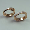Möbius Ring w/French Set Diamonds and Gemstones