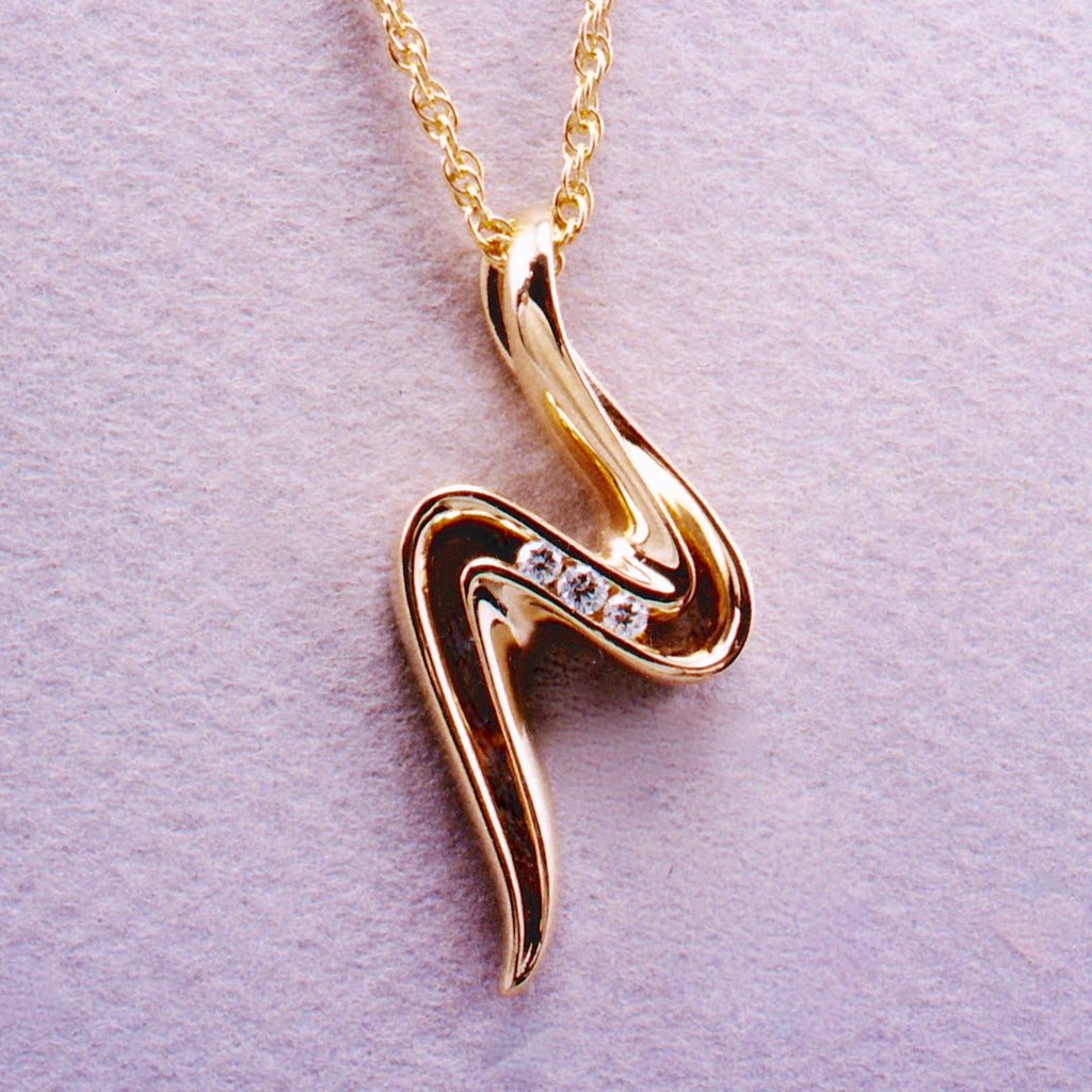 Moiré Ribbon Pendant,Custom,custom jewelry designer,custom jewelry design, Handmade jewelry, handcrafted, fine jewelry designs, designer goldsmiths, unique jewelry designs, northwest jewelry, northwest jewelry designers, pacific northwest jewelry,